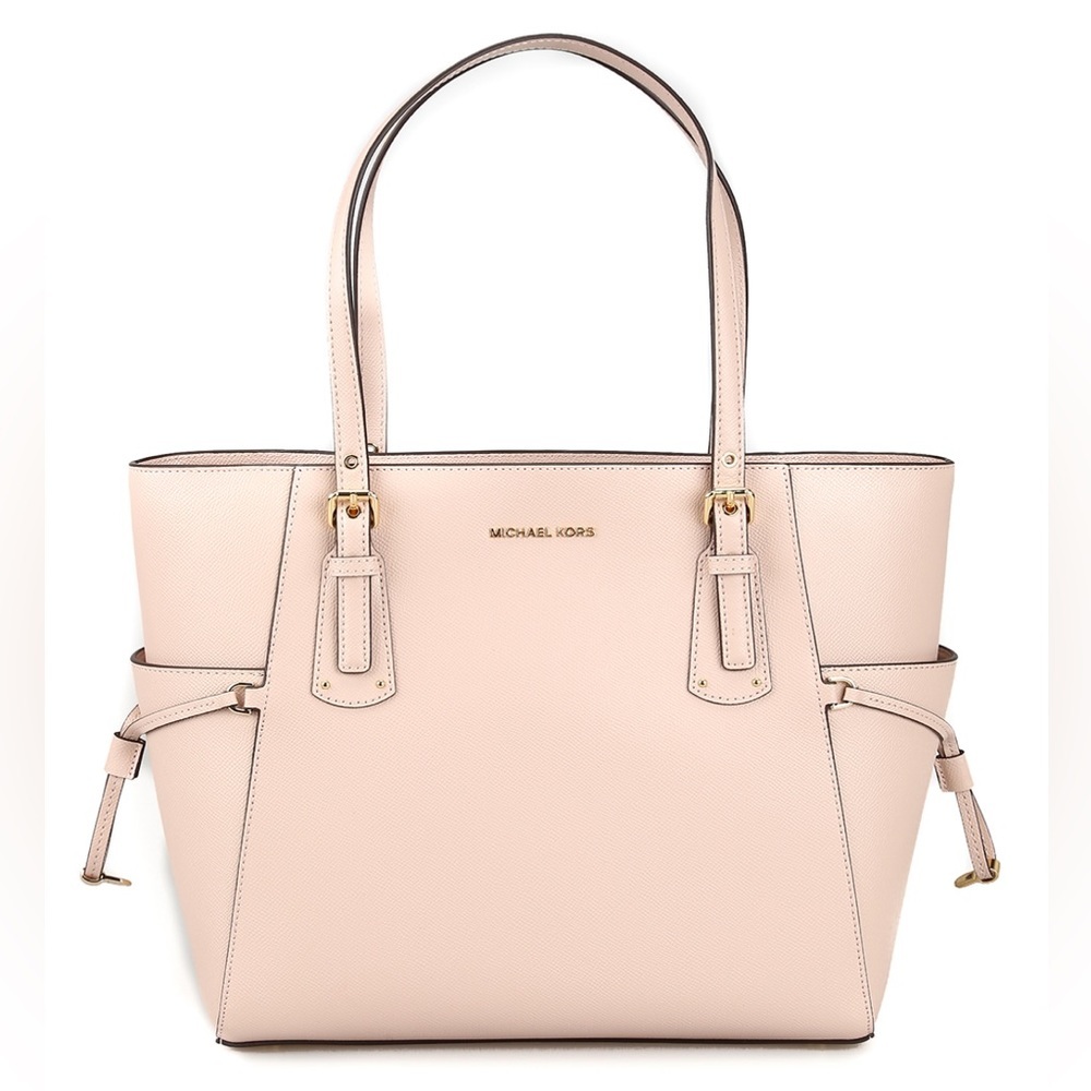 MICHAEL KORS Handbag Voyager Bag EW Tote Leather Bag Soft Pink AUTHENTIC - Picture 2 of 16
